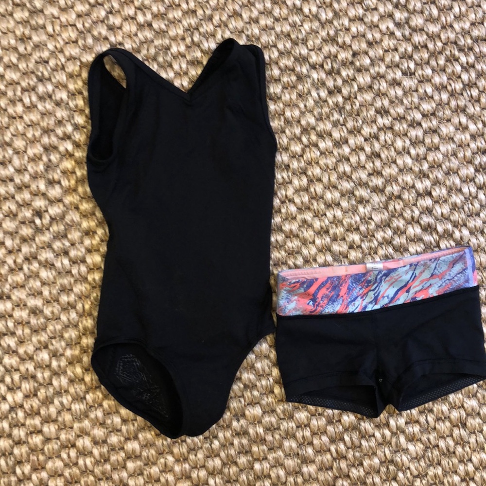 Ivivva leotard and bike shorts